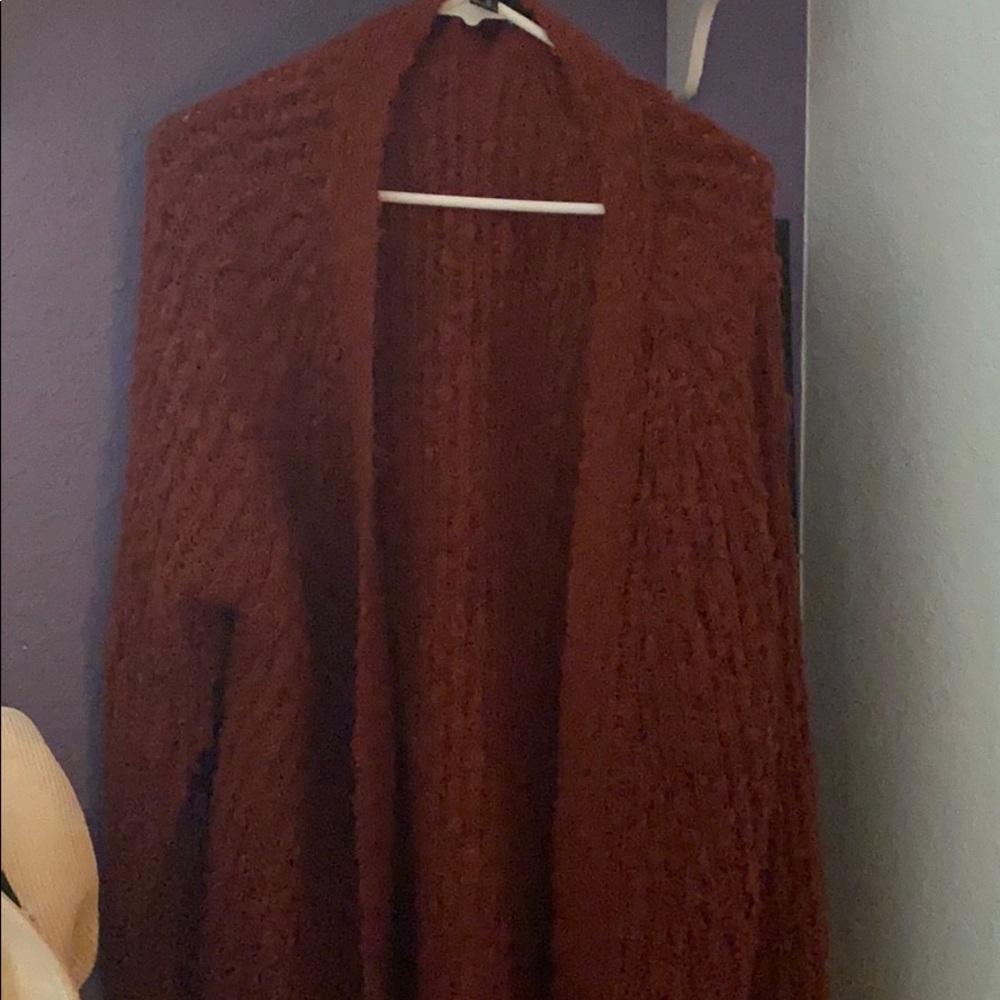 Burgundy cardigan